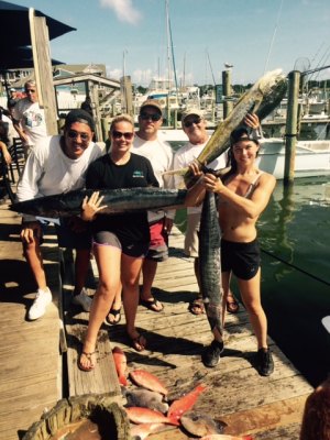 Late July/Early August Fishing Report Don and Leslie Woods, John and Melissa Begun, Sherif Fouad of Raleigh and Wilmington.